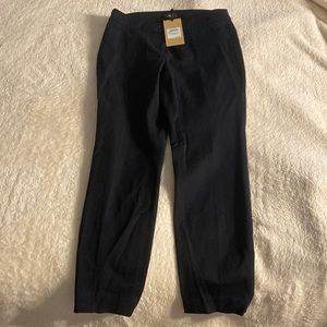 Nordstrom Petite Black Mid Rise Slim Ankle Pants